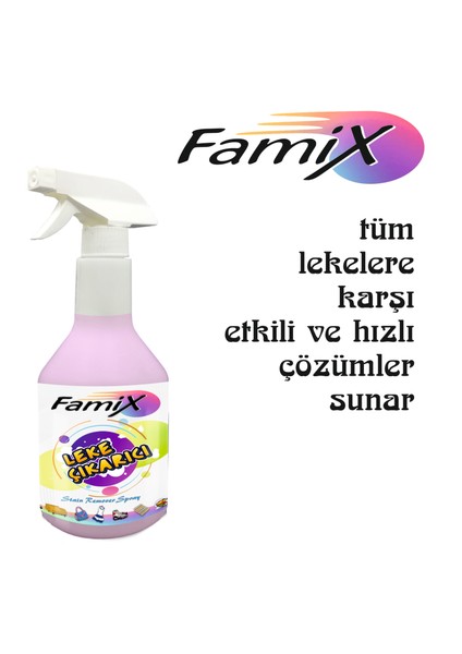 Doğal Leke Çıkarıcı Sprey 750 ml Çanta Boyu Leke Çıkarıcı FAMİX01-1