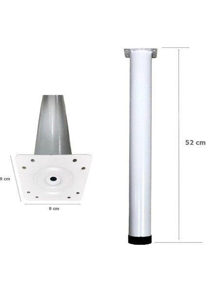 4 Adet Masa ve Sehpa Ayağı 52 cm Beyaz Anaokulu Sınıfları İçin fiyatları
