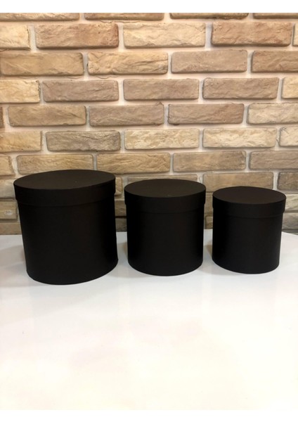 3'lü Silindir Kutu Siyah