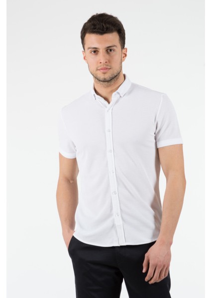 Erkek Slim Fit Gömlek 12301 Beyaz fiyatları