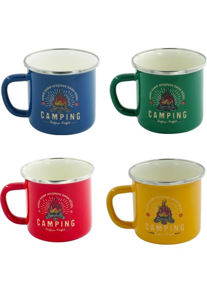 Retro Emaye Kupa Bardak 330 cc [camping]