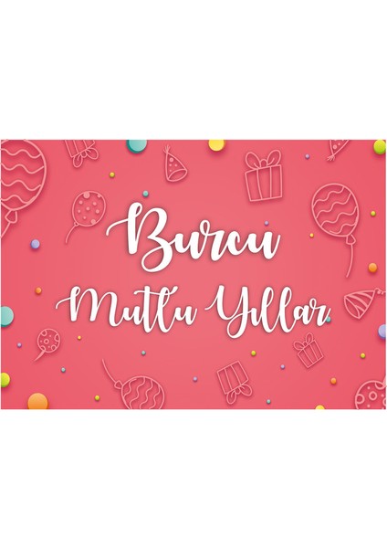 Balon Temalı Doğum Günü AFIŞI35 x 50 cm