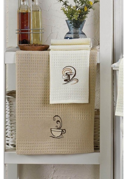 6 Parça Mutfak Kurulama Bezi 30 x 50 cm Coffe modelleri