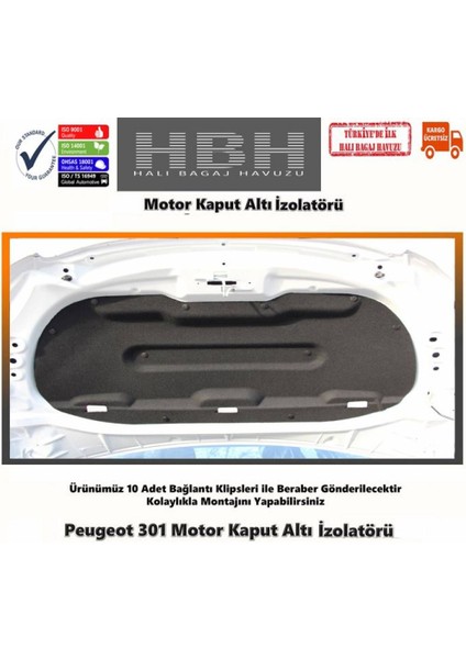 Peugeot 301 Kaput Alti Ses Izolatörü (2012-2017