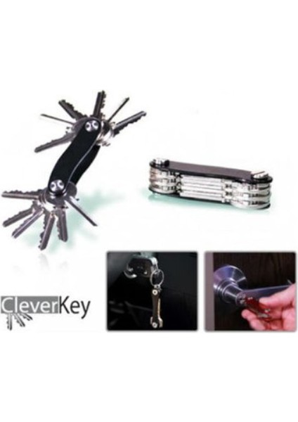 Akıllı Anahtar Organizeri 12 Anahtar Hazneli Anahtarlık Clever Key Smart