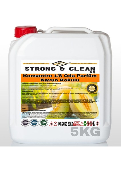 Strong & Clean Oda Parfüm Konsantre 1/8 Kavun Kokulu 5 kg