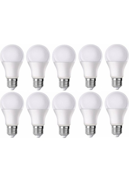 LED Ampul Beyaz Renk 9 Watt Tasarruflu 10 Lu Paket Bahçe Ağaç Fenerleri Için Uygundur