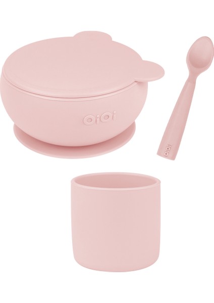 Pinky Pink Üçlü Set(Namnam+Kapaklıkase+Minibardak)