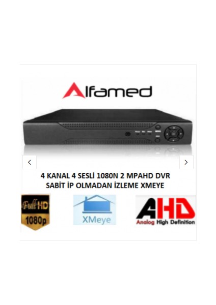 4 Kanal 1080N Ahd Dvr Kayıt Cihazı 2mp Full Hd Xmeye
