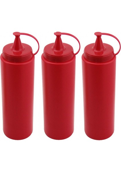 3 Adet Kırmızı Fişek Sosluk 400 Ml. Sosluk Kırmızı