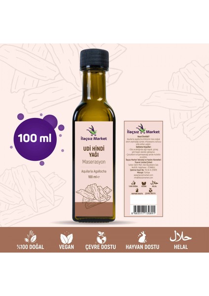 İlaçsız Market Uudi Hhindi Yağı / 100 ml