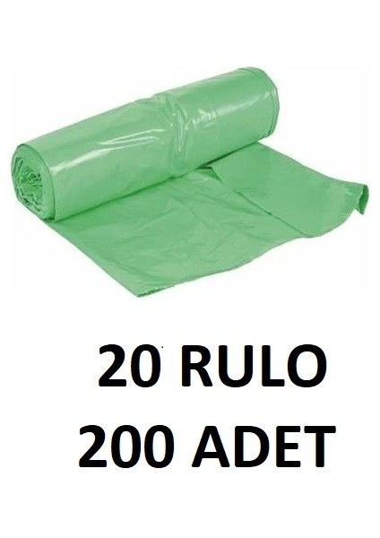 80X110 Jumbo Rulo Çöp Torbası 300GR 20Lİ Koli (Yeşil)