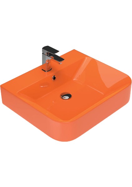 Mia Matt Orange Çanak Lavabo