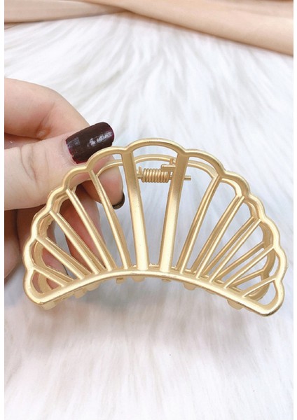 Büyük Boy Istiridye Metal Gold ve Gümüş Ikili Mandal Toka modelleri