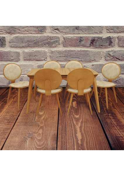Masa Sandalye ST RETRO Papel Takım model Kayın kaplama sandalye Açık Parlak ceviz