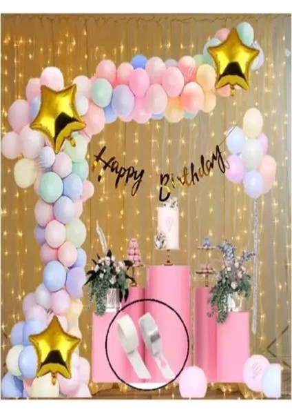 Makaron 100 Lü Balon Kemer Seti, Doğum Günü Süslemeleri Için Balon Seti