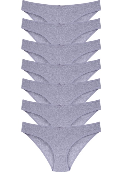 Kadın Çok Renkli Likralı Esnek Yumuşak Dokulu 7'li Slip Külot modelleri