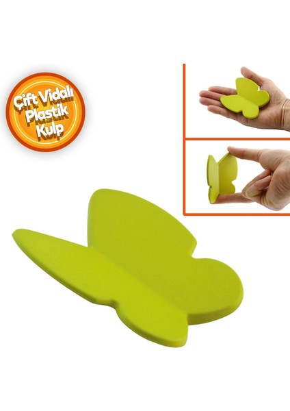 Mobilya Çekmece Dolap Kapak Kulpu Kulbu Çocuk Bebek Genç Odası Plastik Mat Yeşil Kulp 32 mm