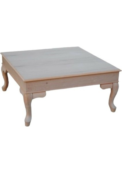 Orta Sehpa Kare Model Ham Lükens Aslan Ayak Kayın Kaplama Ince Tabla Itinalı Paket Kargo El Yapım