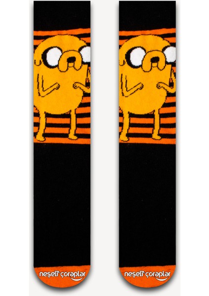 Adventure Time Jake Renkli Kadın Çorap