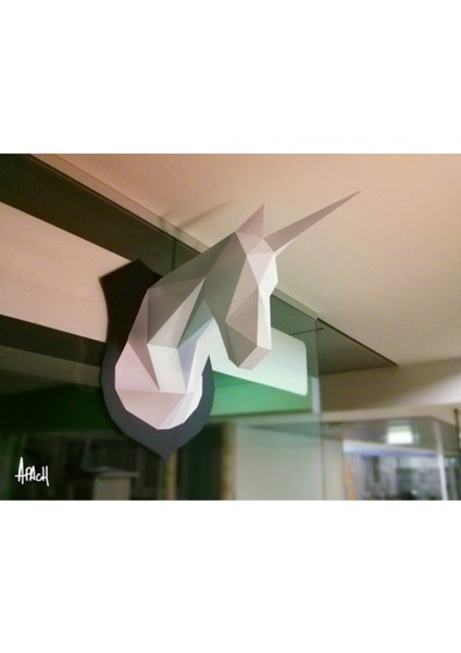 Unicorn Figür 3D Duvar Süsü 33CM