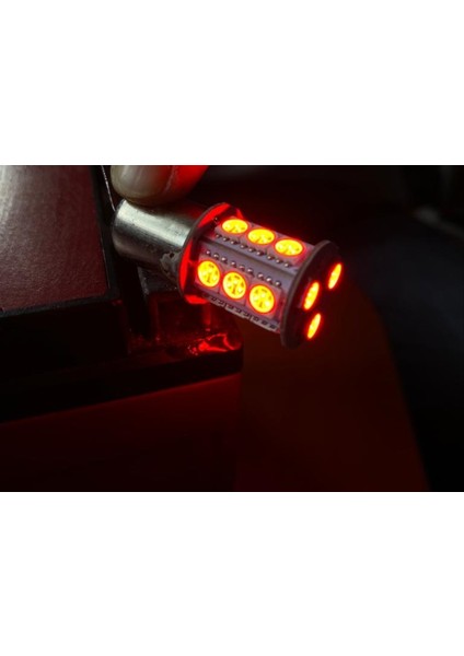 Carub Ampul 12V 18 Ledli Kırmızı Çakarlı ( 2 fiyatları