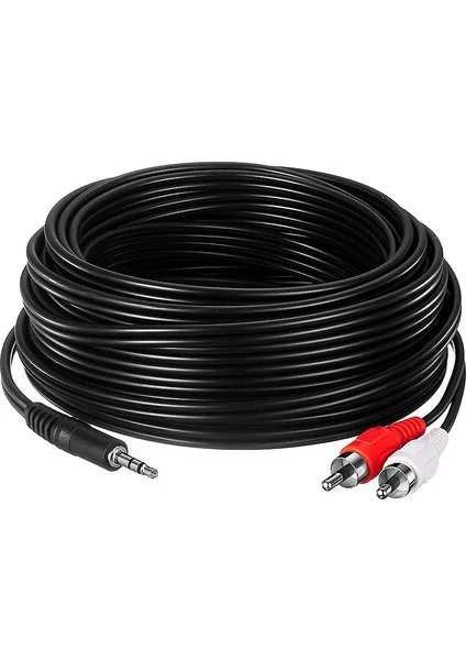 BK Teknoloji 3.5mm Erkek To 2rca Erkek Ses Kablosu 10 Metre