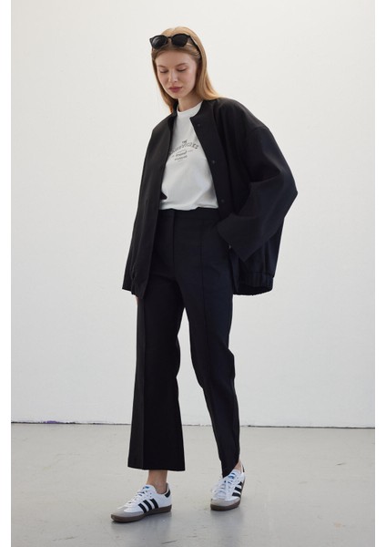 Özel Dikim Bomber Ceket Siyah