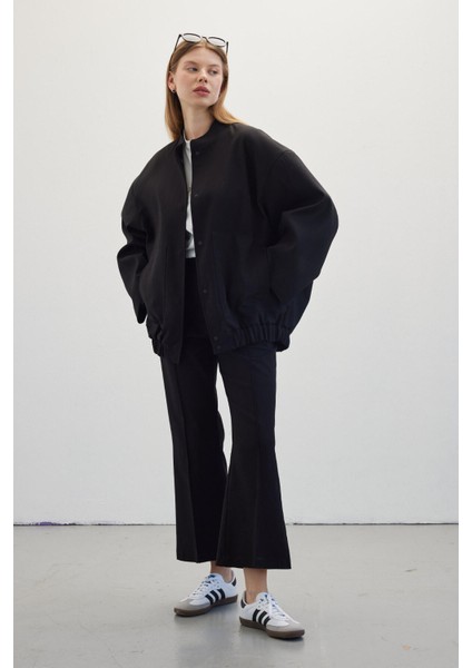 Özel Dikim Bomber Ceket Siyah indirimleri