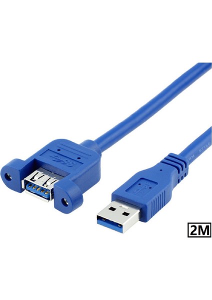 4799 USB 3.0 Panel Tipi Vida Girişli Dişi Erkek Uzatma Kablosu 2 Metre