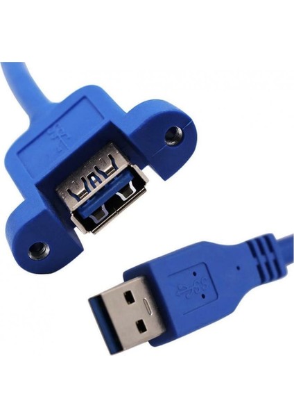 4799 USB 3.0 Panel Tipi Vida Girişli Dişi Erkek Uzatma Kablosu 2 Metre