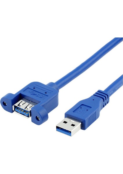4799 USB 3.0 Panel Tipi Vida Girişli Dişi Erkek Uzatma Kablosu 2 Metre
