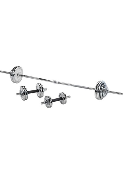 Ckspor 50 kg Krom Döküm Çantalı Dambıl Bar Set CKS19