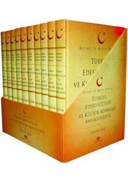 Türkiye Edebiyatçılar ve Kültür Adamları Ansiklopedisi 10 Kitap Takım: Resimli ve Metin Örnekli - İhsan Işık