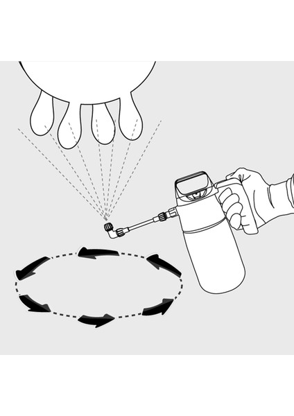 Ik Teat Sprayer 1,5 Uzun Nozullu Alttan Püskürtmeli Basınçlı Pompa 1.5 Litre