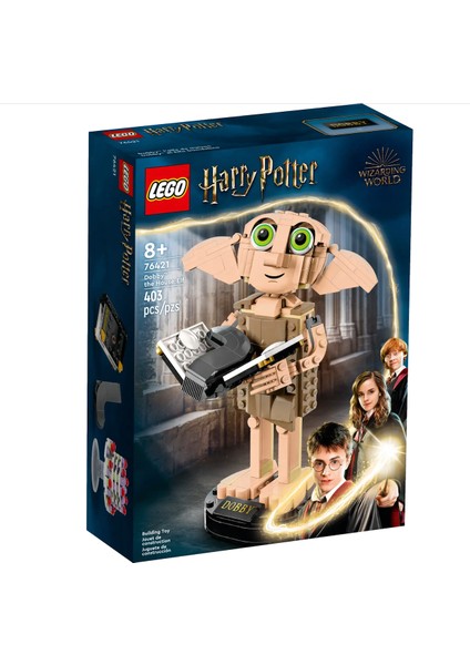 Harry Potter TM Ev Cini Dobby# 76421 - 8 Yaş ve Üzeri Çocuklar İçin  Koleksiyonluk Yaratıcı Oyuncak Yapım Seti (403 Parça)