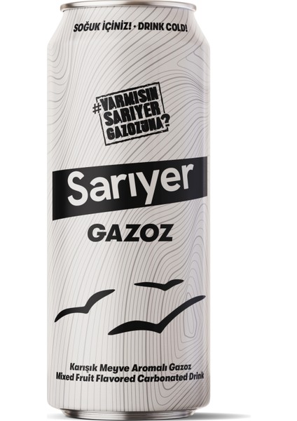 SARIYER GAZOZ KARIŞIK MEYVELİ 330 ML  SLEEK KUTU