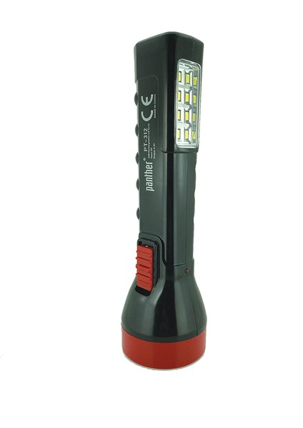 PANTHER PT-312 USB Şarjlı Fener - Siyah