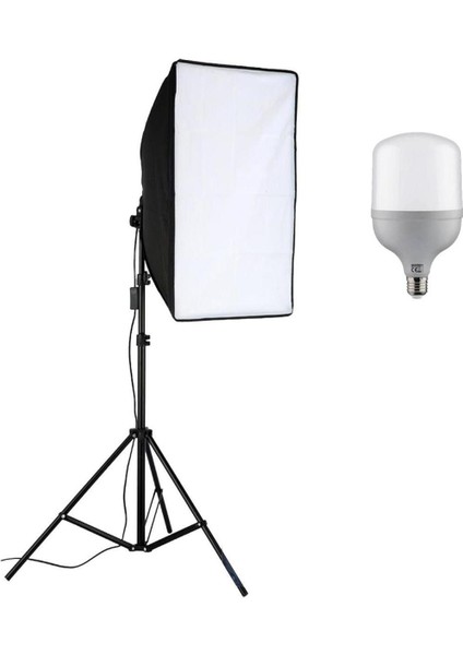 Video Softbox Sabit Işık Seti Sürekli Işık 50X70 LED Işık