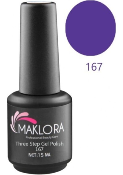 Three Step Gel Polish Kalıcı Oje 15 ml | 167 Purple Blue