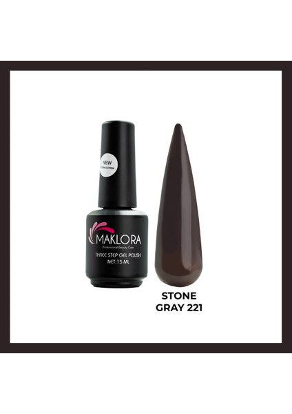 Three Step Gel Polish Kalıcı Oje 15 ml | 221 Stone Gray