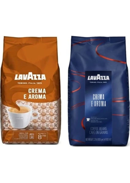 Espresso Crema Çekirdek Aroma 1 kg  + Lavazza E Crema Aroma 1 kg