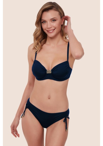 3430 Lacivert Toparlayıcı Bikini Takımı