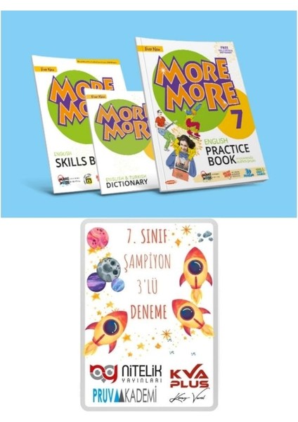 7 Practice Book Set Ve 7.Sınıf Şampiyon 3'Lü Deneme Sınavı Seti