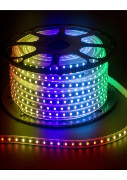Rgb Hortum Esnek Şerit LED + 220V FIŞ/1,2,3,4,5,10,15,20,25,50,100 Metre modelleri