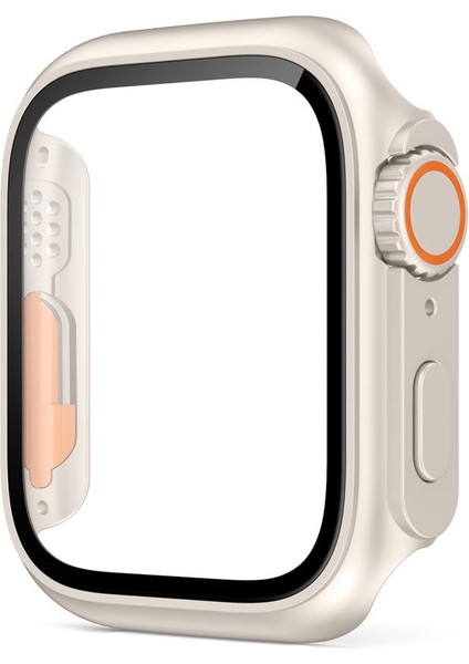 Apple Watch 7 8 45MM Watch Ultra Görünümlü Kasa Dönüştürücü Ekran Koruyucu 25