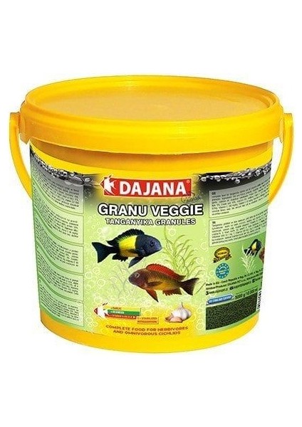 Granu Veggie Garlic Sarımsaklı Cichlid Yemi Kovadan Bölme 500 gr