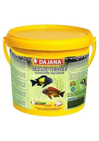 Granu Veggie Garlic Sarımsaklı Cichlid Yemi Kovadan Bölme 1000 gr