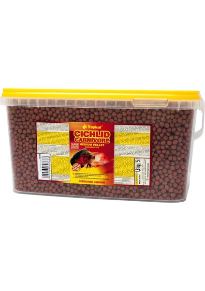 Tropıcal Cichlid Carnivore Medium Pellet Kovadan Bölme 1000 gr
