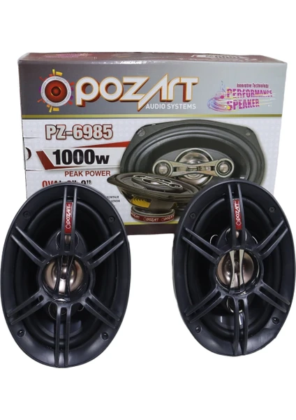 Audio Systems PZ6985 1000 Watt Oval Tweeterli 4 Yollu 2 Adet Oto Hoparlör